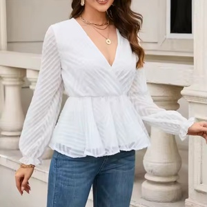 Nouvelle Blouse en Chiffon Unie Tendance pour Femme – Élégante et Décontractée pour l'Été - Product Image 4