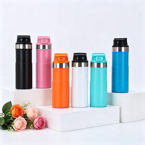 Nouvelle tasse thermos portable classique à double paroi en acier inoxydable, isolée sous vide, avec couvercle, pour café - Product Image 3