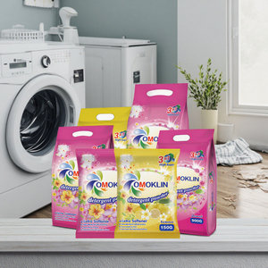 OMOKLIN OEM vente en gros de détergent en poudre de haute qualité 150g 500g 1kg de savon en poudre différentes tailles nettoyage rapide savon à lavage rapide - Product Image 6