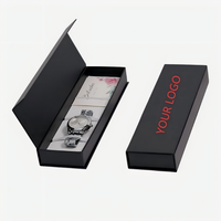Boîte cadeau de luxe personnalisée pour montre, étanche, rigide, magnétique, en papier, avec insert en mousse EVA, gaufrage et pelliculage mat