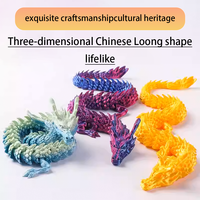 Mainan Koleksi Anak-Anak Naga Cina Mini yang Menggemaskan, Ramah Lingkungan, Terbuat dari PLA, Dicetak 3D, Berwarna-warni, dan Dapat Digerakkan
