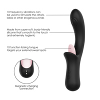 WINYI 2023 Nouveau Vibrateur 3 en 1 Jouets Sexuels USB, Vibrateur Lapin à Lèche-G-spot et à Chocs, Jouet Sexuel pour Femme