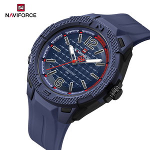 NAVIFORCE 7126 <span class=keywords><strong>Montre</strong></span> Homme à Quartz Analogique au Design Tendance Étanche avec Bracelet en TPU, Style Décontracté Sportif, Cadeau Idéal - Product Image 2