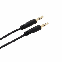 Câble d'extension audio personnalisé 3,5 mm plaqué or, tressé en PVC, 28 AWG, blindage CMG ignifuge en aluminium-mylar, garantie 12 mois pour voiture