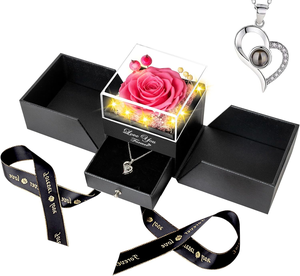 영원한 꽃 진짜 꽃 장미 보존 장미 꽃 장미 크리스마스 발렌타인 데이 선물에 엄마 여자 친구를위한 선물 - Product Image 6