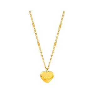 Collar de Acero Inoxidable al por Mayor de Fábrica, Chapado en Oro de 18K, con Colgante de Corazón de Durazno para Mujer, Joyería Femenina - Product Image 5
