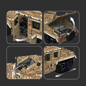 Moule King 20047 2094PCS <span class=keywords><strong>Militaire</strong></span> Série <span class=keywords><strong>Militaire</strong></span> Hummer Piste Voiture Bloc de Construction Modèle Technique Jouet Éducatif Festival Cadeau - Product Image 5
