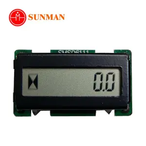 Custom ac dc 4.5v to 230v 6 digit tn transflective reflective lcd display module for digital amp lawn mower tach hour meter