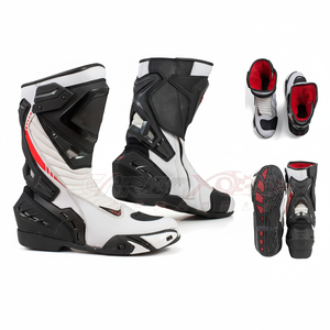 Bottes de moto en cuir personnalisées, grande taille, coupe-vent, imprimées, style sport, chaussures de course, imperméables, respirantes, best-sellers 2023 - Product Image 1