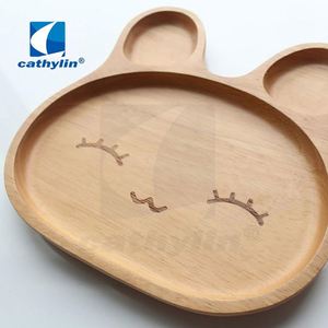Eco-friendly Wholesale Kids Lovely Design Dinner <strong>Plate</strong> Baby Using Animal Design Natural <strong>Wooden</strong> <strong>Plate</strong> - Product Image 2