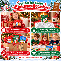 Livre de coloriage de Noël pour enfants, livre d'activités de coloriage de Noël, livre d'activités de coloriage pour les fêtes, cadeau de Noël