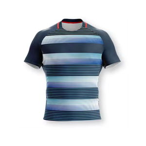 Matériaux de qualité supérieure Rugby Uniforme Mode En Gros T-shirt De Sport Blanc 100% Polyester Respirant Personnalisable Logo Rugby Jersey - Product Image 3