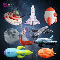 Modèle d'avion gonflable publicitaire personnalisé : OVNI, grande planète gonflable (Lune, Terre), avion réel