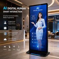 Kiosque numérique interactif à écran tactile de 85 pouces avec reconnaissance faciale intelligente et caméra IA