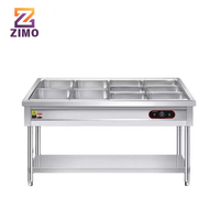 Tables de cuisson à vapeur pour Buffet Commercial, Fast-Food, Restaurant, bureau en acier inoxydable, 8 casseroles, chauffe-aliments de qualité supérieure