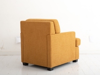 Canapé moderne en tissu à une place, pieds en bois, durable et confortable, vente directe d'usine Nisco, idéal pour salon, appartement, hôtel