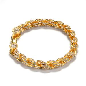 UWIN di Modo 9 millimetri <span class=keywords><strong>In</strong></span> <span class=keywords><strong>Oro</strong></span> <span class=keywords><strong>Rosa</strong></span> <span class=keywords><strong>Bracciale</strong></span> 7 Pollici/8 Pollici di Cristallo Corda Catena Dei Monili Del Braccialetto Unisex Regali All'ingrosso - Product Image 2