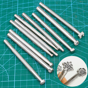 L-HT0222 LISCA 20pcs Leather Stamp Printing Tool Kit Alloy Stamp Punch Set Carving Making Tools for Leather Craft DIY Art