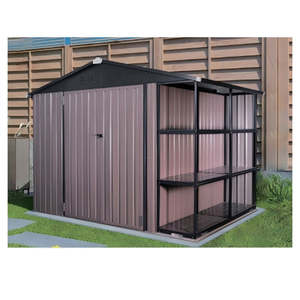 Portable Aluminum Metal Patio Outdoor <strong>Garden</strong> <strong>Sheds</strong> Backyard Bike Tool Storage <strong>Sheds</strong> with <strong>Shelving</strong> Storage <strong>Shed</strong> - Product Image 2