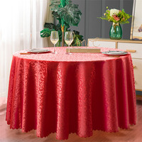 Nappe de luxe en jacquard avec de grandes paillettes, nappe ronde de 340 cm, nappes en polyester circulaires pour la décoration de mariage