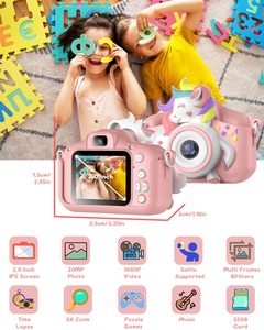 2.0 אינץ מסך סרטי HD 48mp צילום ילדים מצלמה 8x זום דיגיטלי ילדים מצלמה סלף ילדים עם מארז unicorn x10s - Product Image 2