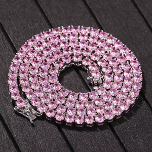 Hip Hop Colored Zircon Anhe Pendant Tennis <b>Chain</b> Set <b>Copper</b> Inlaid Zircon - Product Image 2