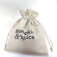 Sac en lin 100% biologique, 1 pièce, avec ficelle en jute et logo imprimé, moins cher, promotion