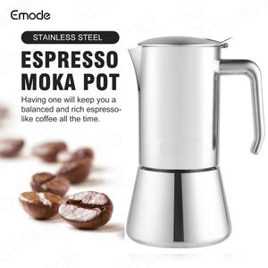 इमोजी प्रीमियम गुणवत्ता पूर्ण स्टेनलेस स्टील मोका पॉट 6 कप स्टोवटॉप एस्प्रेसो कॉफी निर्माता, इंडक्शन के लिए मोचा पॉट - Product Image 3