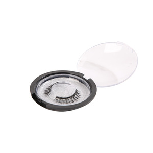 Cils magnétiques à tige rigide en fibres, paire de faux cils 0,07 mm, longs, courbés, naturels, format voyage - Product Image 5