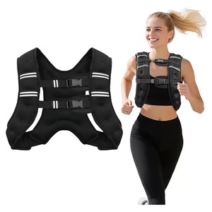 سترة تدريب محمولة مخصصة بشعار حسب الطلب، مصنوعة من الفولاذ المتين المقاوم للماء، بوزن 5 كجم مع شريط عاكس للتدريب والجري - Product Image 2