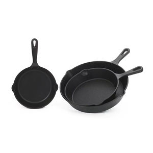 Thickened <b>Cast</b> Iron <b>Pan</b> Set Three Non-Coated Mini Frying <b>Pan</b> Universal Gas Induction Cooker Compatible No Lid Household - Product Image 1