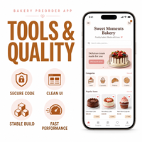 Application de commande de pâtisserie avancée pour boulangerie, développement d'applications pour iOS et Android avec catalogue de produits, commande de gâteaux personnalisée LionCreate