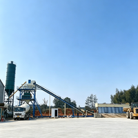 120 Cbm/jam HZS120 Stasiun Pencampur Beton Listrik Kapasitas Besar Merek Hongxing dengan Gearbox dan Pompa Harga