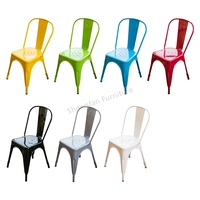 Meilleur prix empilable mobilier industriel vintage chaise d'appoint en métal de couleur bleue chaises industrielles Tolixed vintage en métal Lix