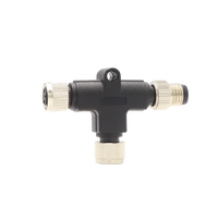 Connecteur M8 en T mâle-femelle OEM ODM, adaptateur 3 broches M8Tee, connecteur M8 IP68 4 broches