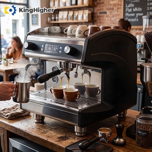 Máquina de Espresso Comercial de Alta Calidad, <span class=keywords><strong>Cafetera</strong></span> <span class=keywords><strong>Italiana</strong></span> Semiautomática, Máquina de Café Profesional de Acero Inoxidable <span class=keywords><strong>para</strong></span> Cafetería - Product Image 1