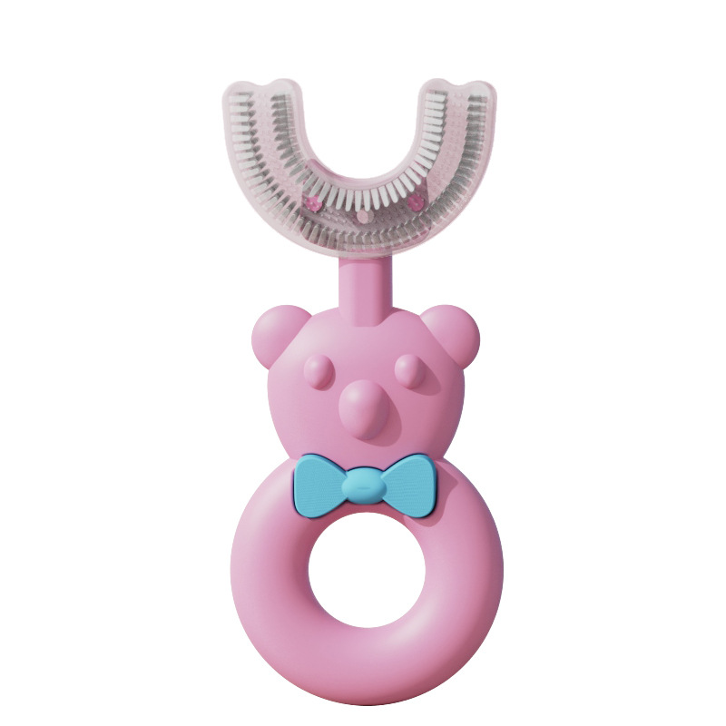 Заводская U-образная зубная щетка 360 градусов, детская зубная щетка для ухода за полостью рта, Детская Мягкая Силиконовая зубная щетка для новорожденных