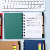 Bloc de notas de oficina portátil impreso con logotipo personalizado, cuaderno plegable, caja de cubo, juegos de notas adhesivas, uso escolar, regalo de negocios
