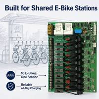 Cargador de Batería Personalizado para Bicicletas Eléctricas, PCBA con 10 Canales, Placa de Estación de Carga Controlada por Relé, Fabricante OEM ODM