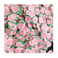 500G 5Mm 10Mm Perzik Polymeer Klei Plakjes Voor Diy Ambachten Klei Modder Slijm Fruit Klei Hagelslag Thuis Miniatuur Voedsel Decor