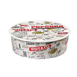 Cubo de papel kraft biodegradable de <span class=keywords><strong>doble</strong></span> pared de 130oz y 150oz para <span class=keywords><strong>palomitas</strong></span>, pollo frito, patatas fritas y galletas - Empaque de alimentos - Product Image 4