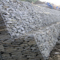 Gabion hexagonal soudé en Galfan pour mur en pierre 3x1x1m, maille tissée 100x120mm, panier de protection contre l'érosion côtière