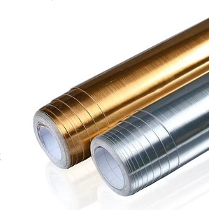 Película Autoadhesiva de <span class=keywords><strong>Acero</strong></span> Inoxidable Grueso, Resistente al Agua, Adhesivo Metálico para Puerta de Refrigerador, Cocina, Resistente al Fuego, para Dormitorio - Product Image 4