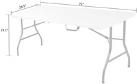 Table pliante portable de style valise, table de camping pliante, table à manger intérieure/extérieure, table multifonction en plastique moderne