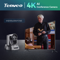 Caméra PTZ TENVEO NDI 4K 60FPS avec zoom optique 12X, système de vidéoconférence, suivi automatique IA, USB3.0 pour salle de réunion