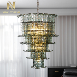 Lámpara Colgante Redonda Moderna de Cristal, Araña de Lujo para Comedor y Sala de Estar, Cristal de Murano, Luz Blanca Cálida, Decoración del Hogar - Product Image 3