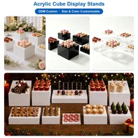 Blocs de présentation en acrylique blanc de tailles variées pour la décoration de table de fête d'anniversaire, de baby shower et de bridal shower