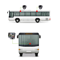 Espejo retrovisor LCD personalizado de fábrica de 7 pulgadas, Monitor de coche, 2 canales, entrada de vídeo CVBS AHD para camión, autobús, Ayuda de marcha atrás incluida