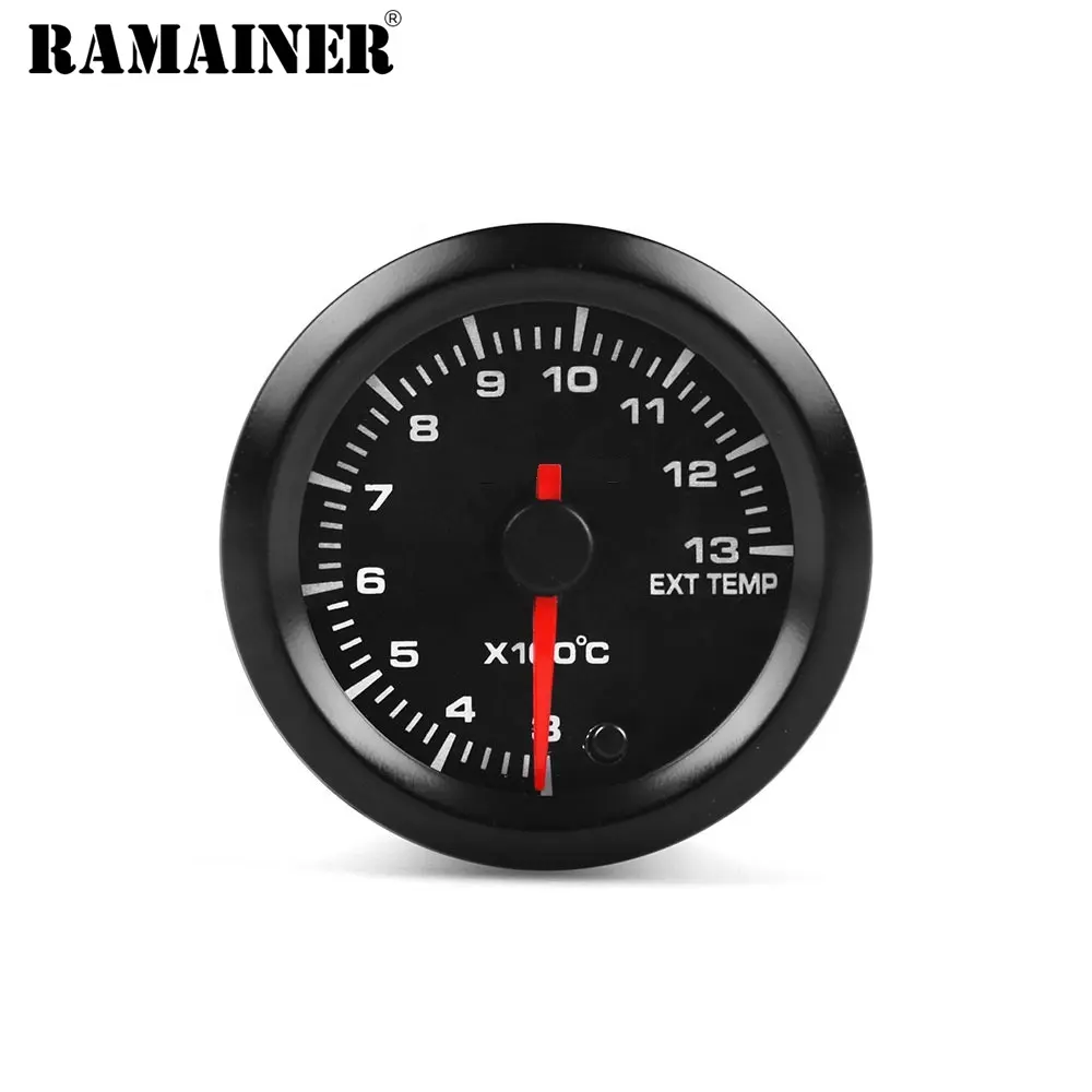 Ramainer 2" 52mm Car Exhaust Gas Temp Gauge 7 Color Led Pointer EGT Temperature EXT TEMP Meter with Sensor High Speed Motor