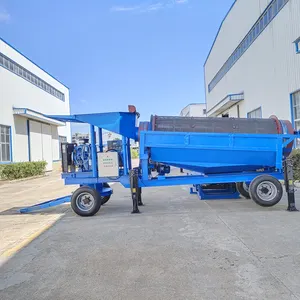 Small Scale Mobile Portable Alluvial Gold Ore Wash Concentrator Separator Processing Placer Sand Gold Washing Machine Price